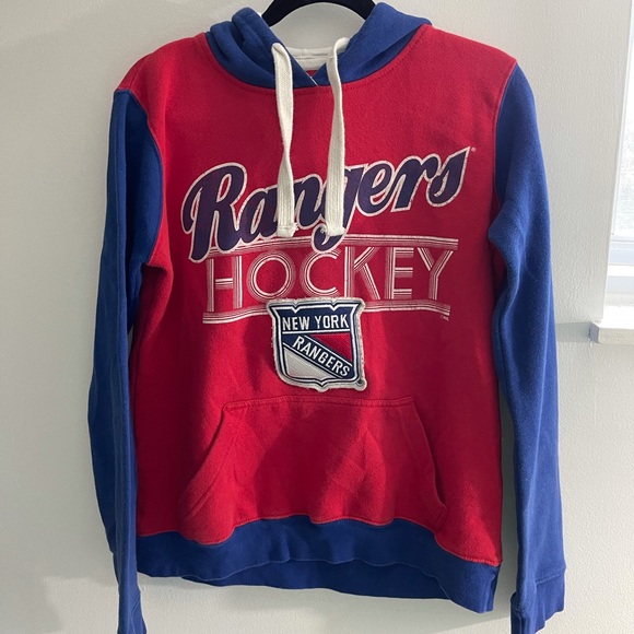 NY Rangers vintage style hooded sweatshirt - Picture 1 of 8